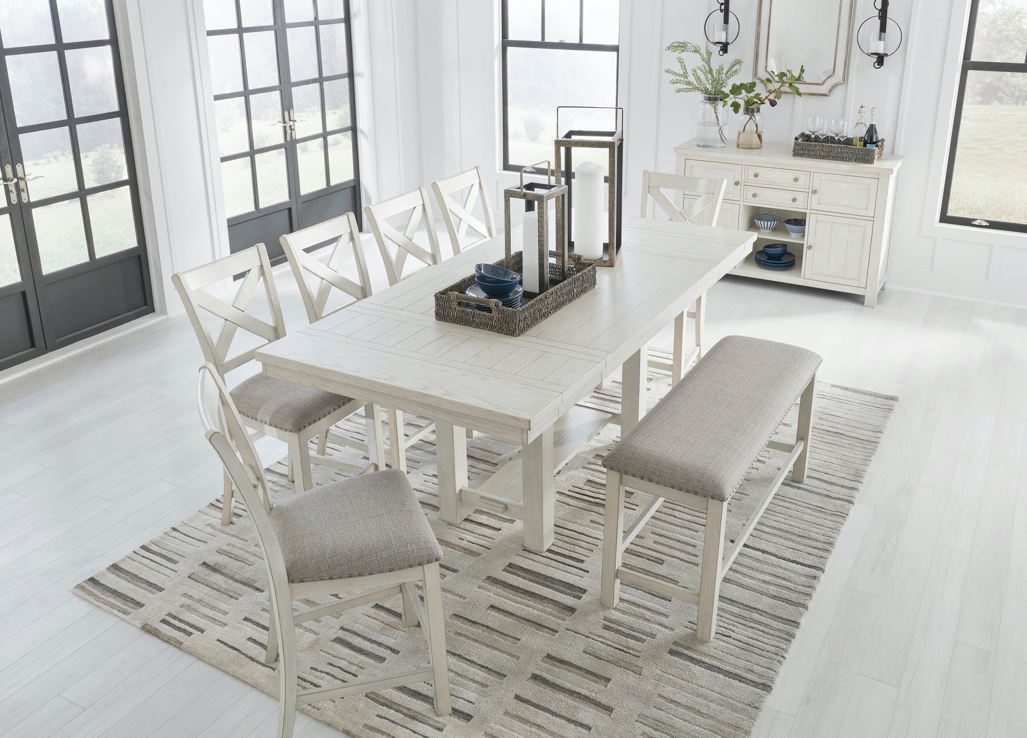 COUNTER TABLE, ANTQ WHITE - D642-32 (8035)