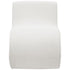 Boucle Upholstered Armless Curved Chair Cream