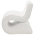 Boucle Upholstered Armless Curved Chair Cream