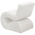 Boucle Upholstered Armless Curved Chair Cream