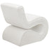 Boucle Upholstered Armless Curved Chair Cream