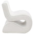 Boucle Upholstered Armless Curved Chair Cream