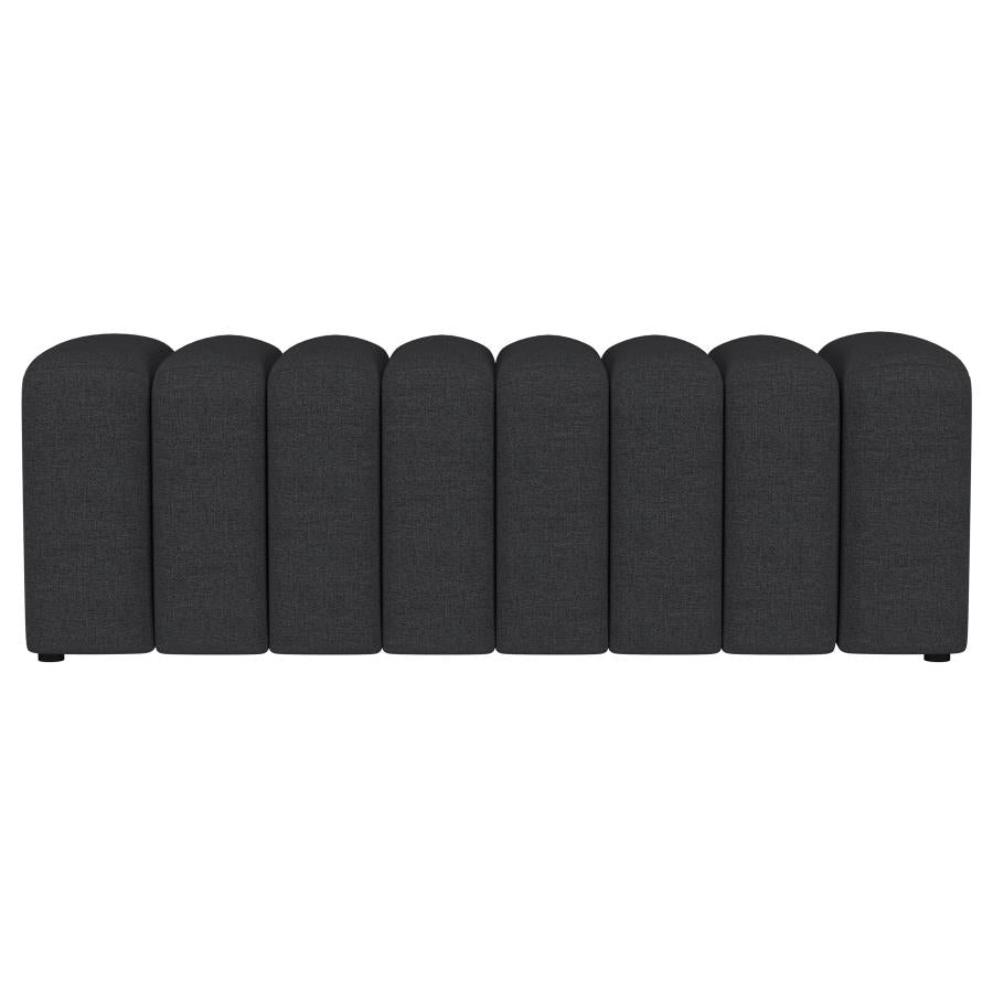 Upholstered Tufted Accent Bench Charcoal - Adams Furniture