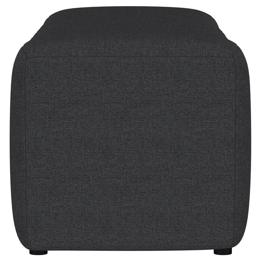 Upholstered Tufted Accent Bench Charcoal - Adams Furniture