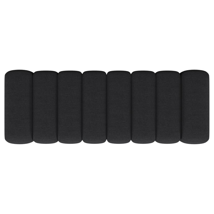 Upholstered Tufted Accent Bench Charcoal - Adams Furniture