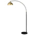 74-inch Arched Dome Shade Metal Floor Lamp Black - Adams Furniture