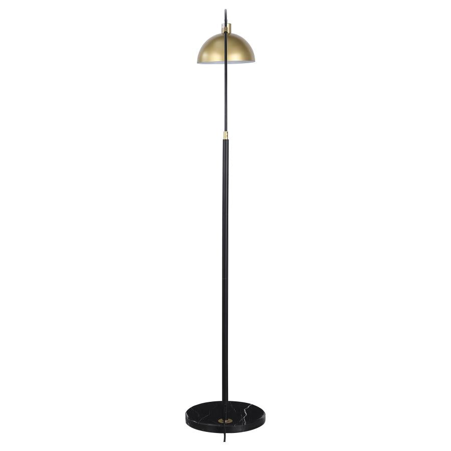 74-inch Arched Dome Shade Metal Floor Lamp Black - Adams Furniture