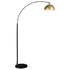 74-inch Arched Dome Shade Metal Floor Lamp Black - Adams Furniture