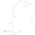 74-inch Arched Dome Shade Metal Floor Lamp Black - Adams Furniture