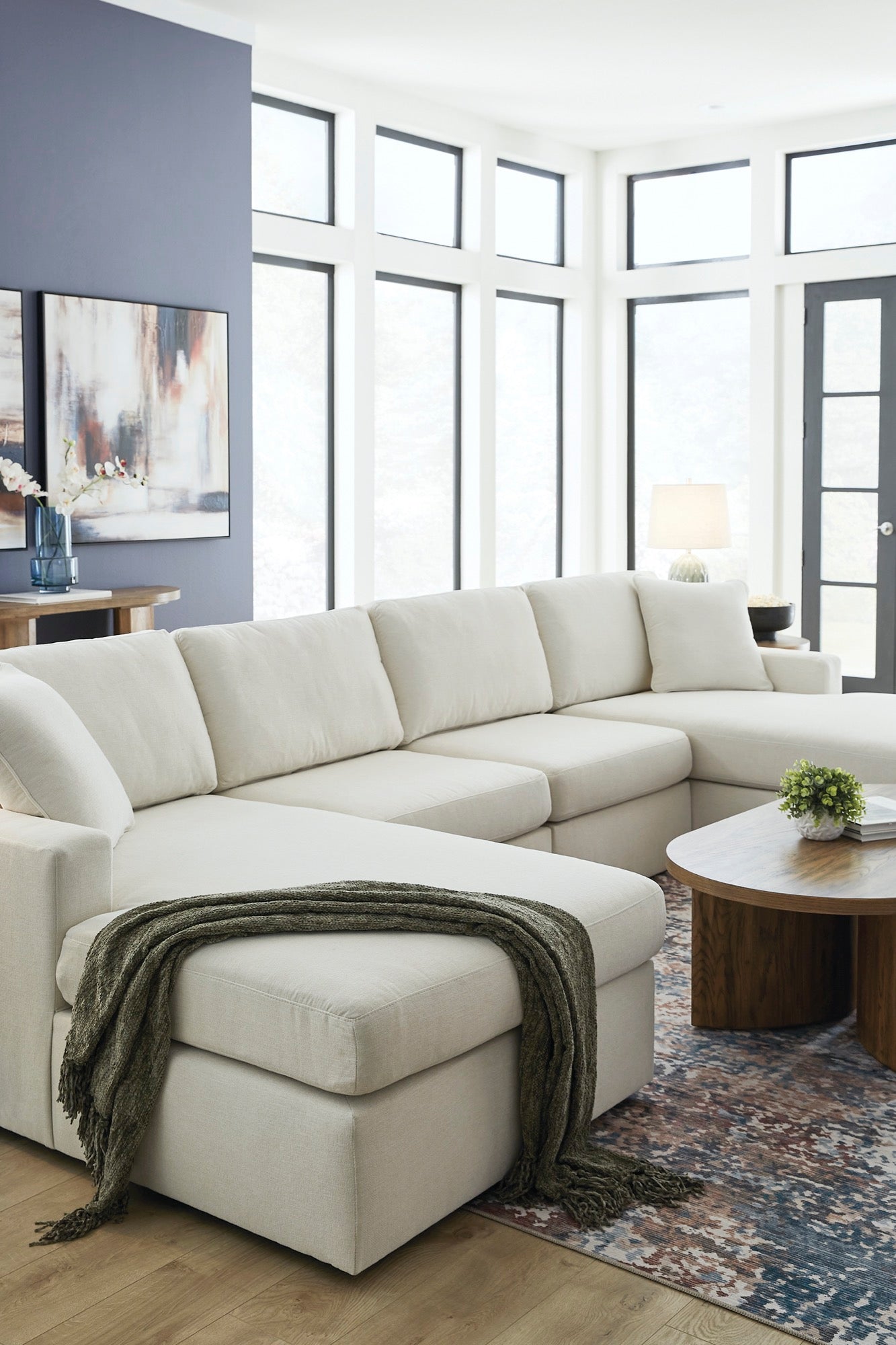 Kennedy Oyster 4-Piece Double Chaise Sectional