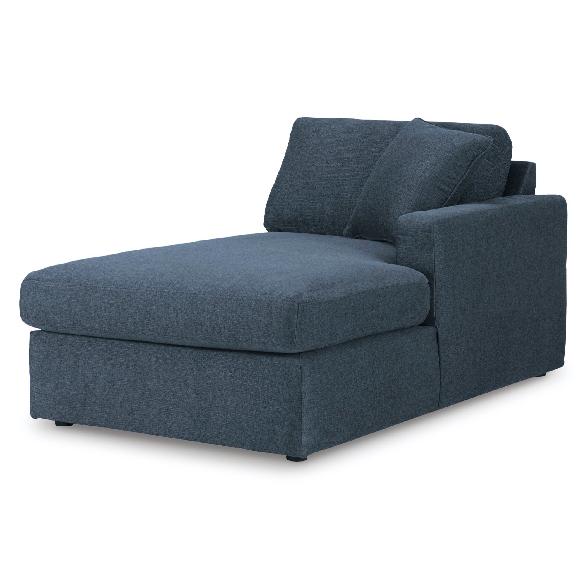 Kennedy Blue Right-Arm Facing Corner Chaise - Adams Furniture