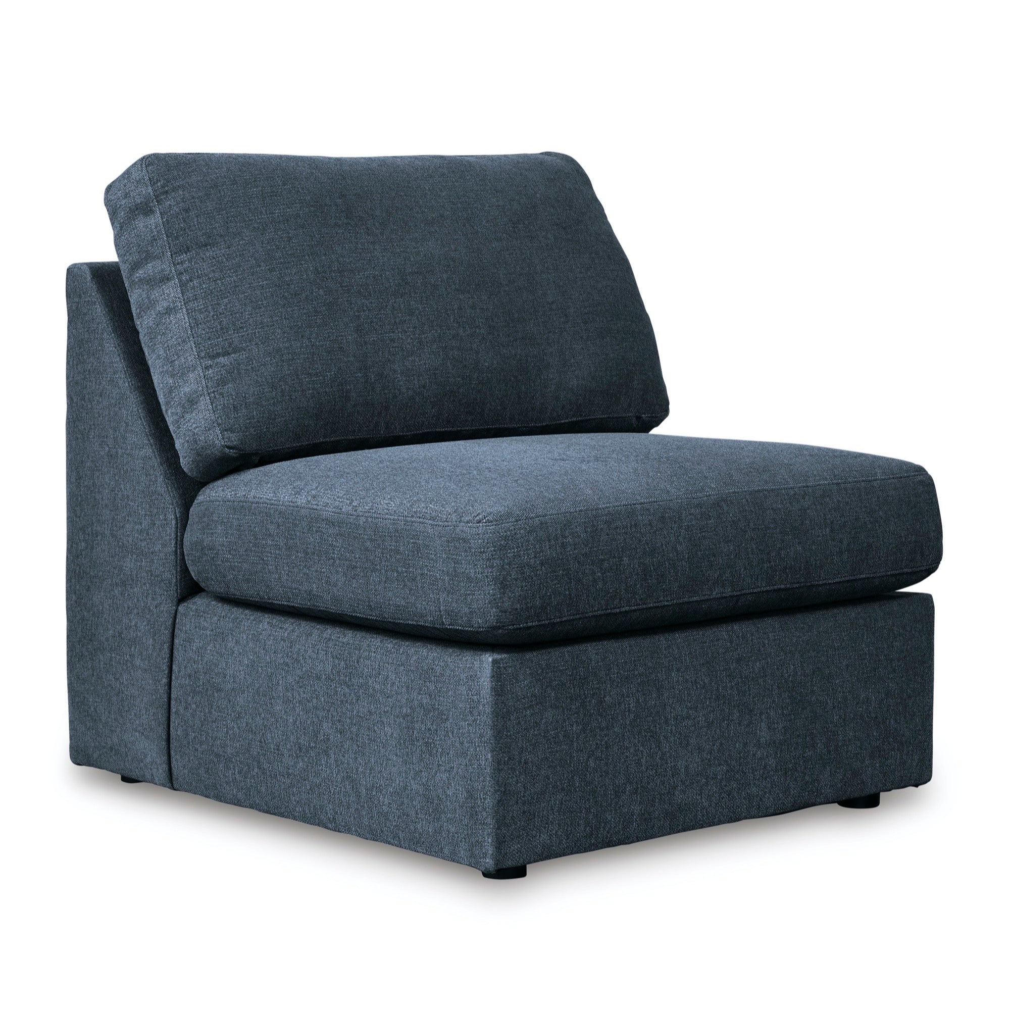 Kennedy Blue Armless Chair - Adams Furniture