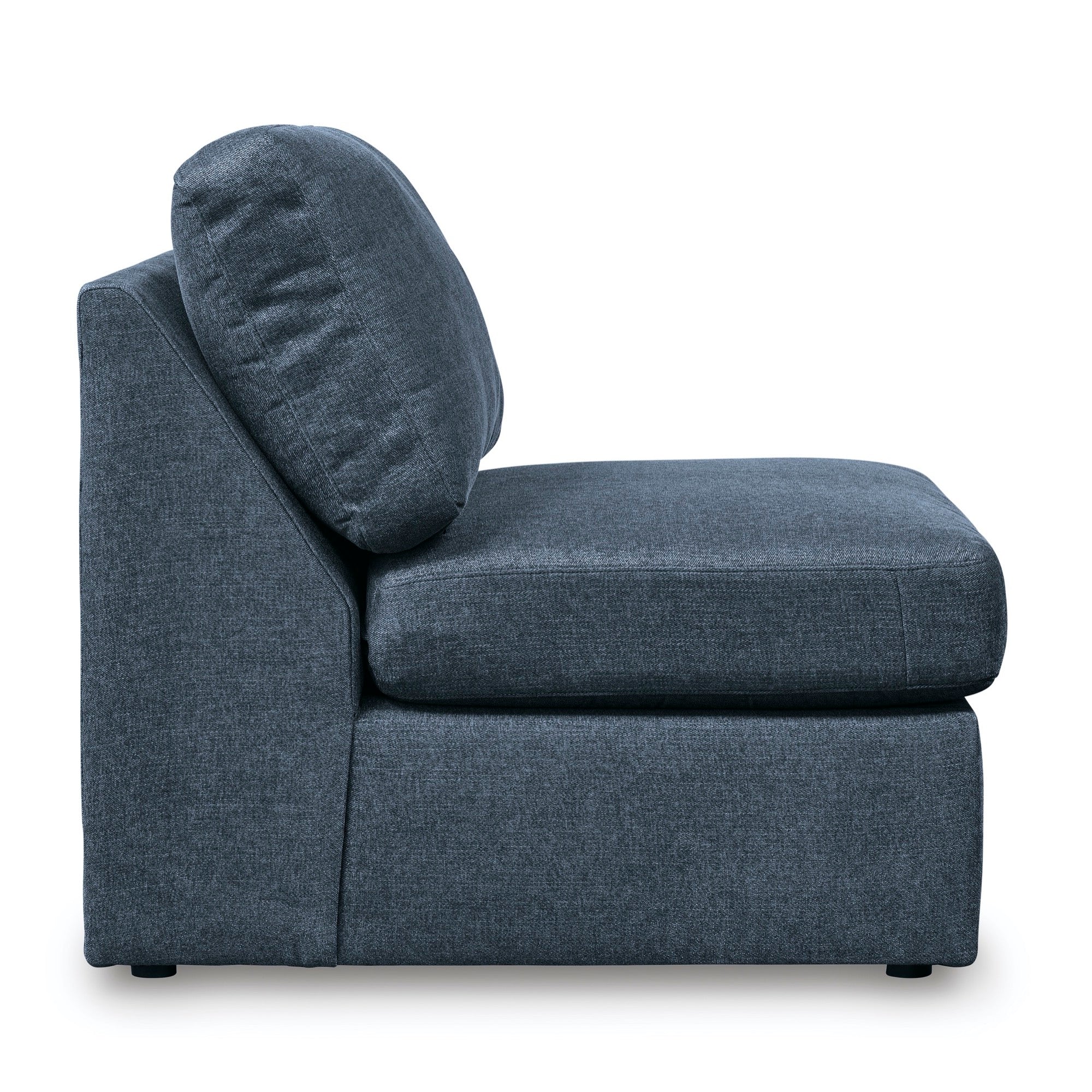 Kennedy Blue Armless Chair - Adams Furniture