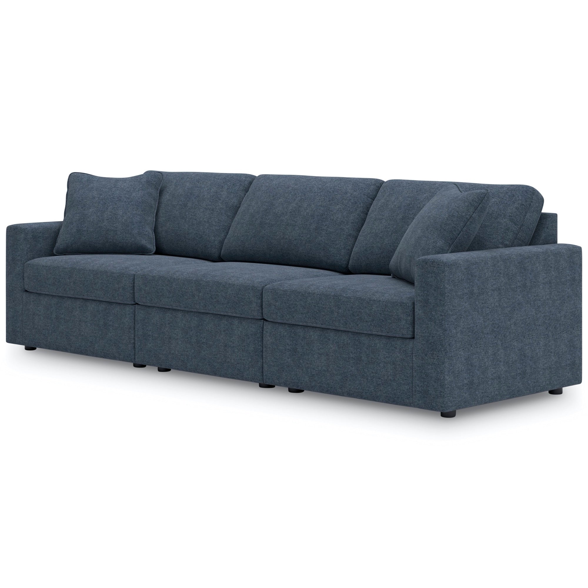 Kennedy Blue 3-Piece Modular Sofa