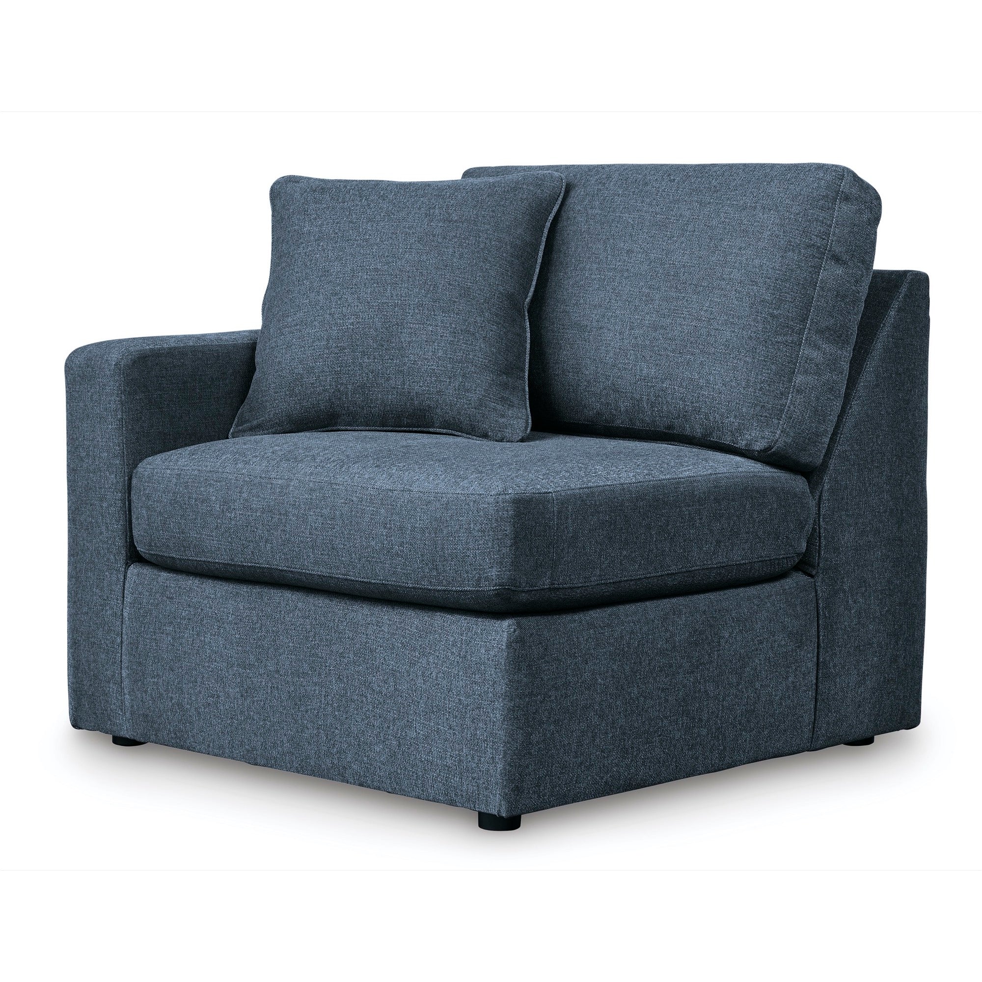 Kennedy Blue Left-Arm Facing Corner Chair - Adams Furniture