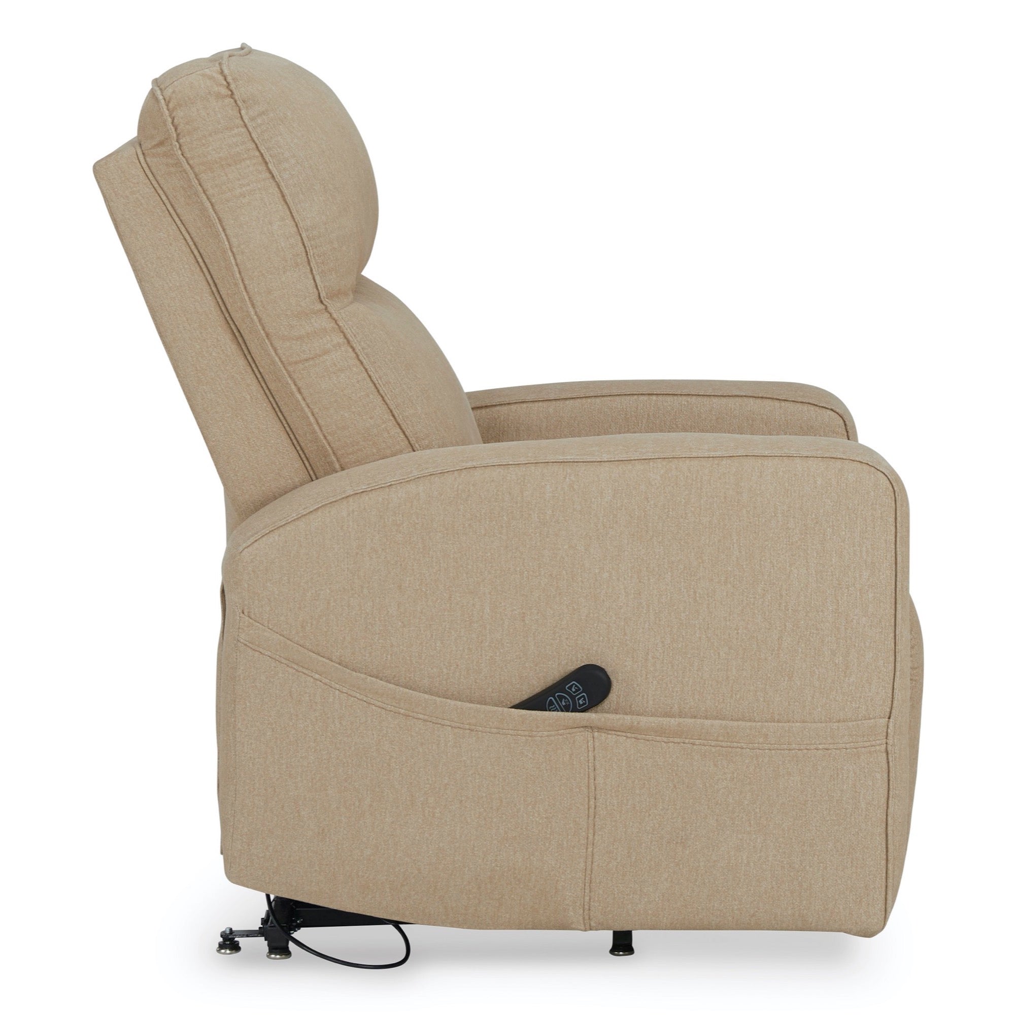 Taupe Power Lift Recliner - Adams Furniture