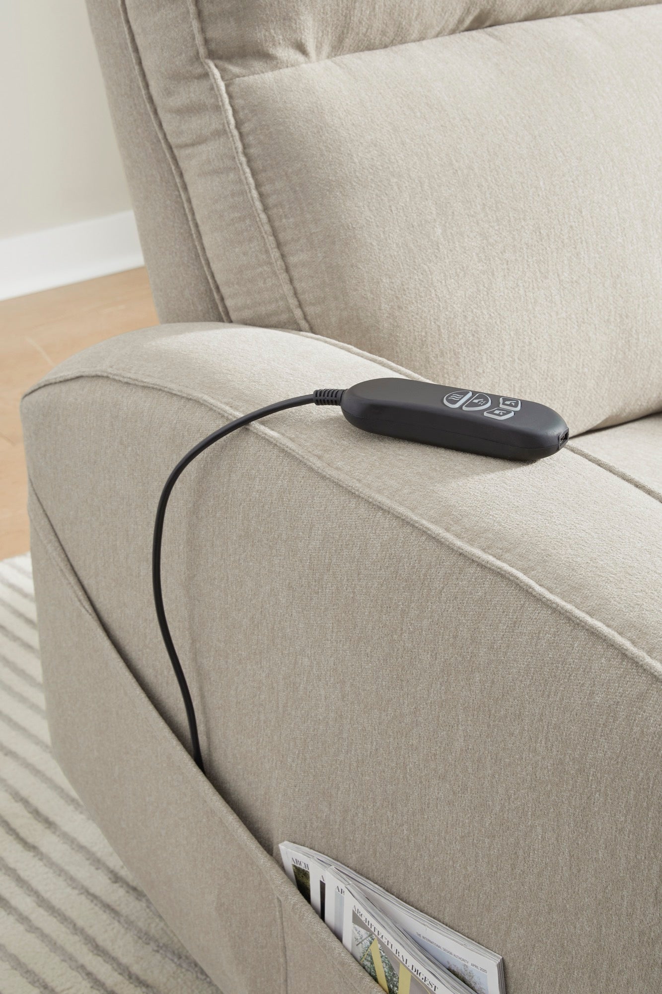 Smoke Power Lift Recliner - Adams Furniture