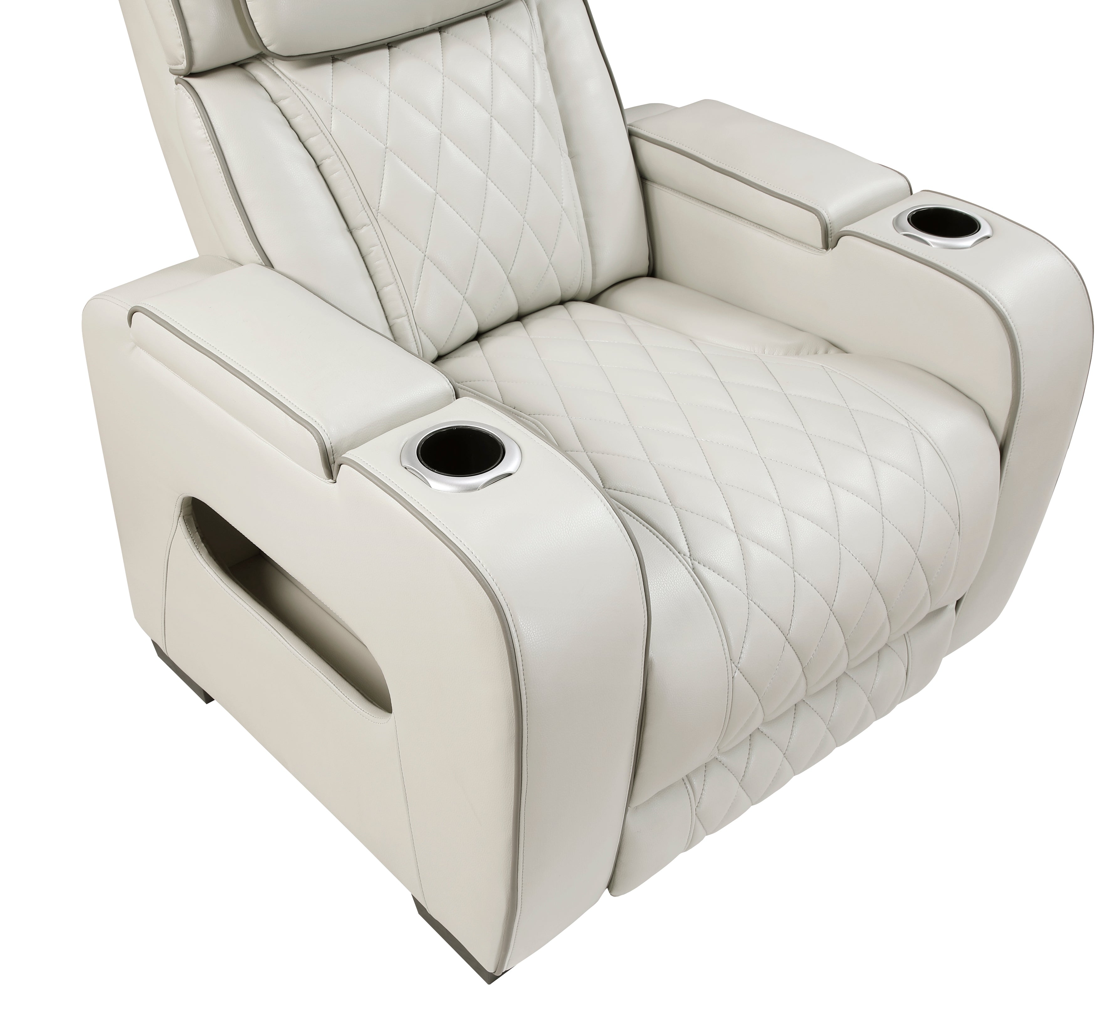 Ethan Power Recliner with Storage Arms - Adams Furniture