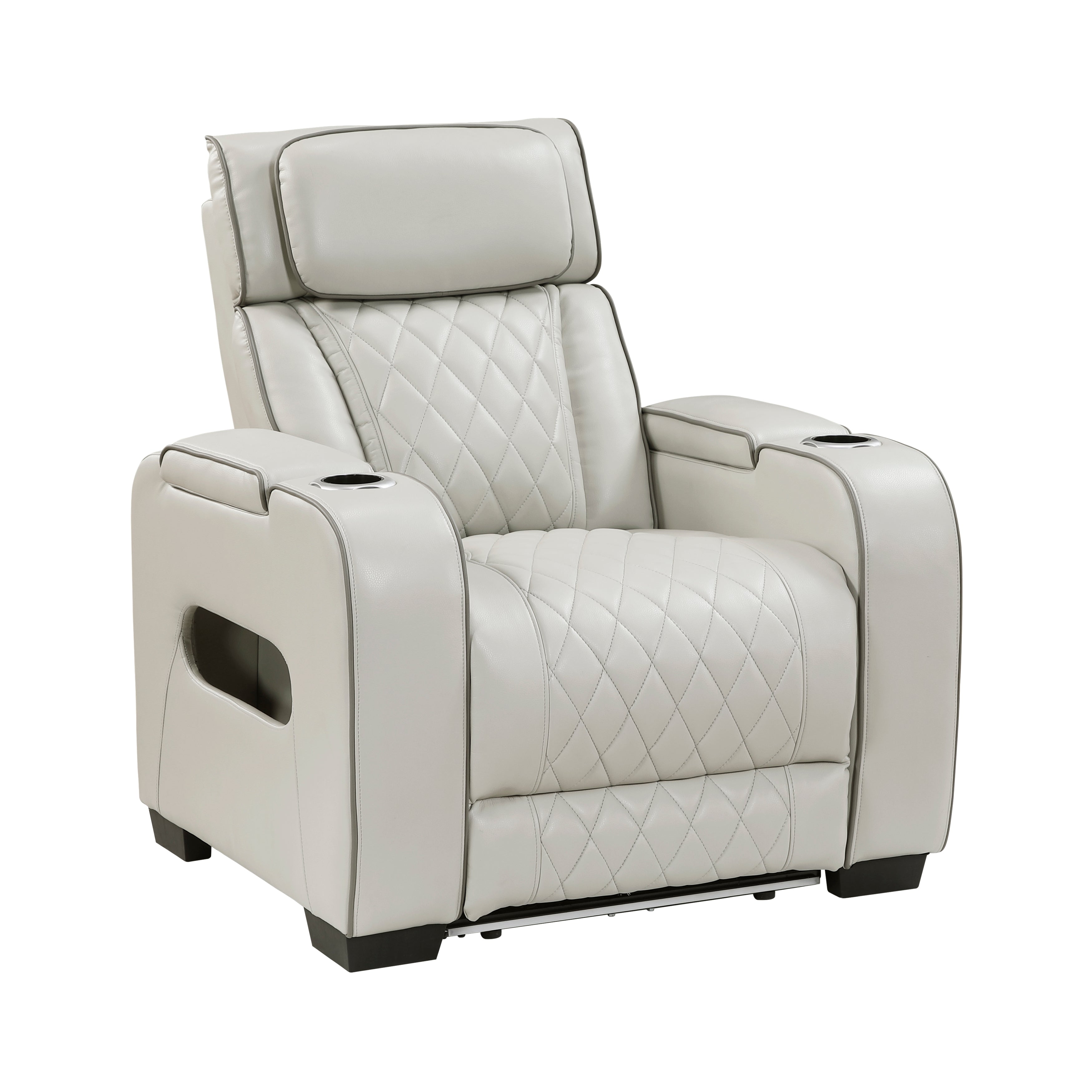Ethan Power Recliner with Storage Arms - Adams Furniture