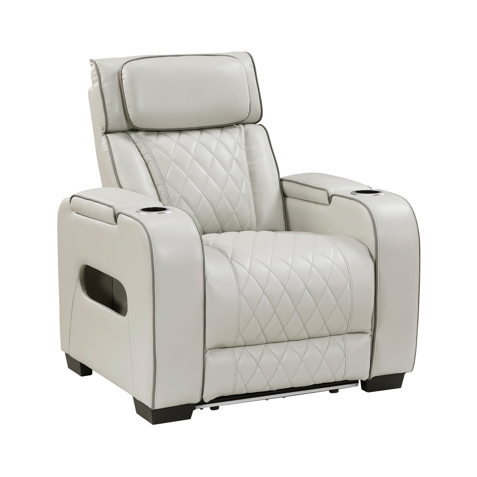 Ethan Power Recliner with Storage Arms - Adams Furniture