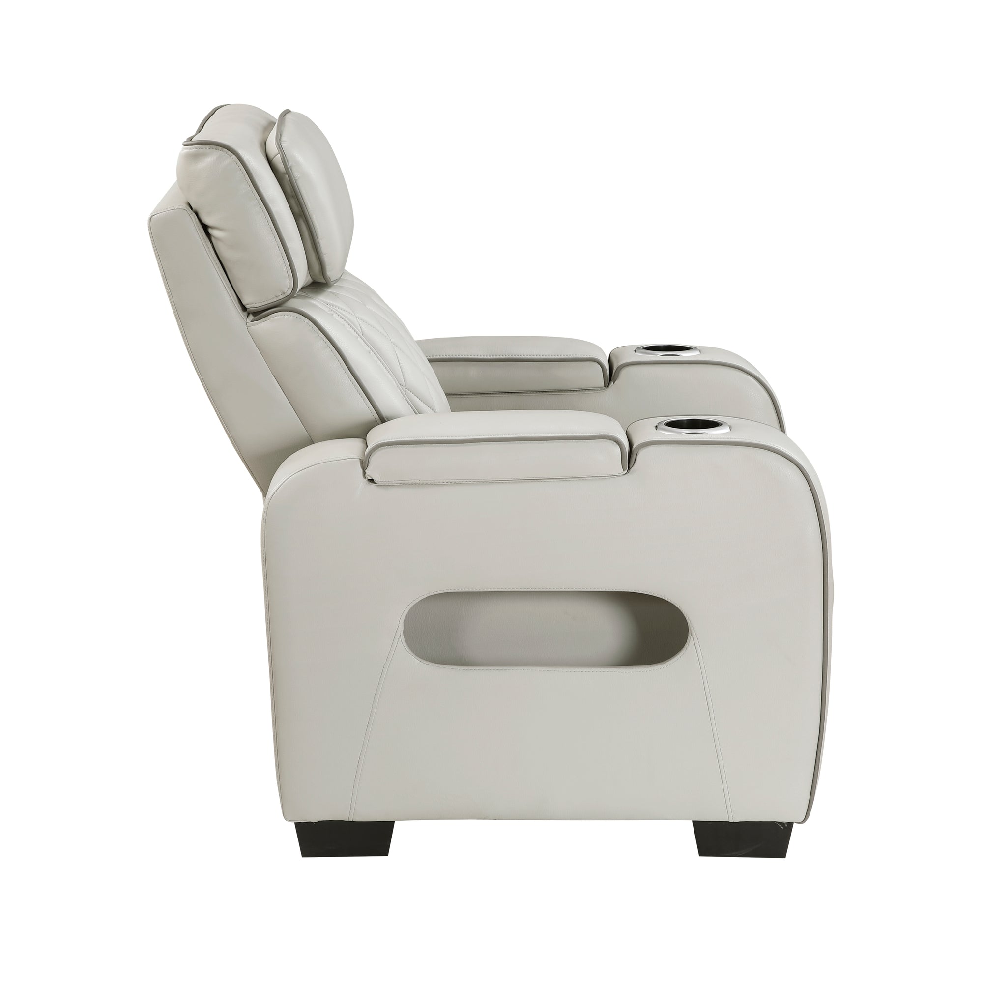 Ethan Power Recliner with Storage Arms - Adams Furniture