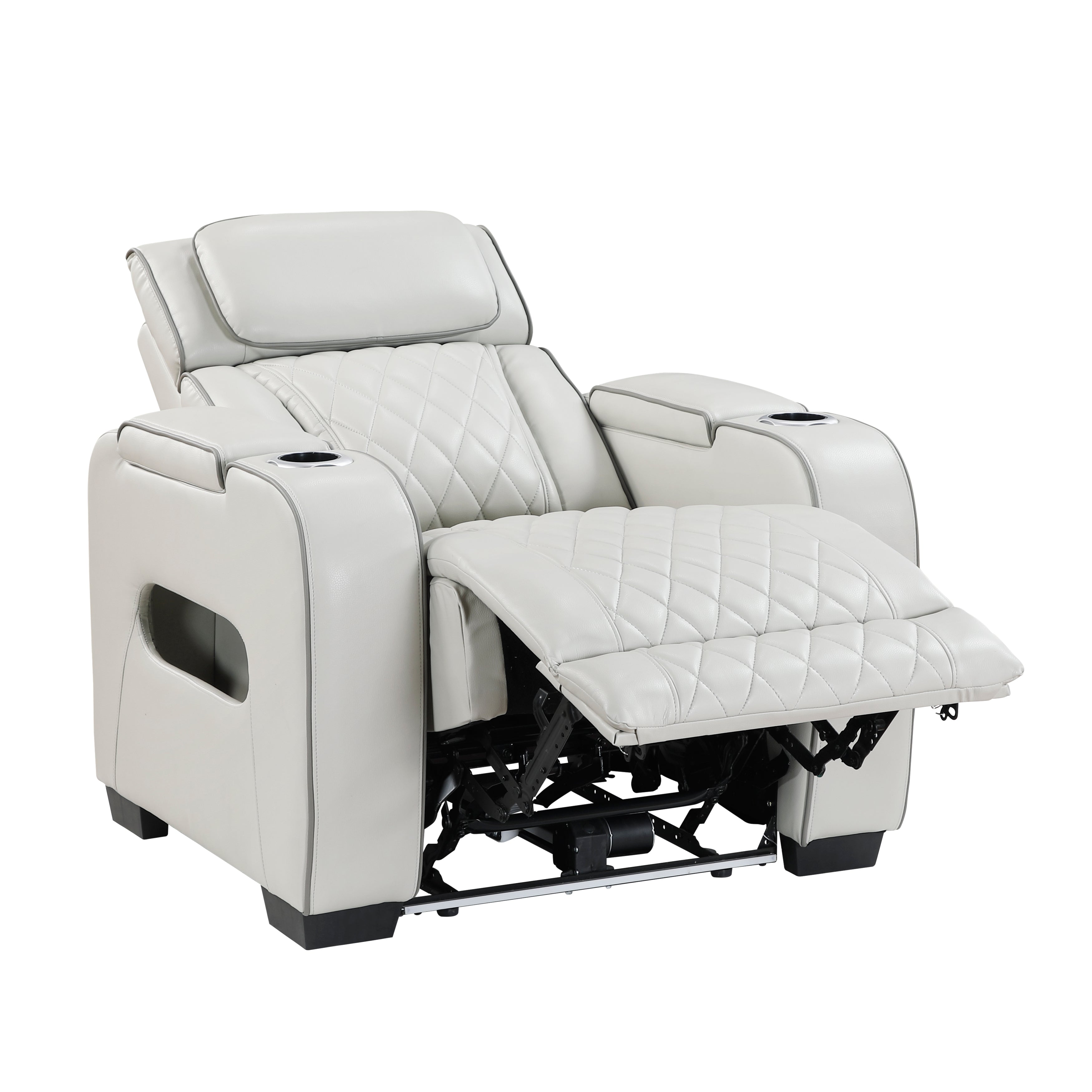 Ethan Power Recliner with Storage Arms - Adams Furniture