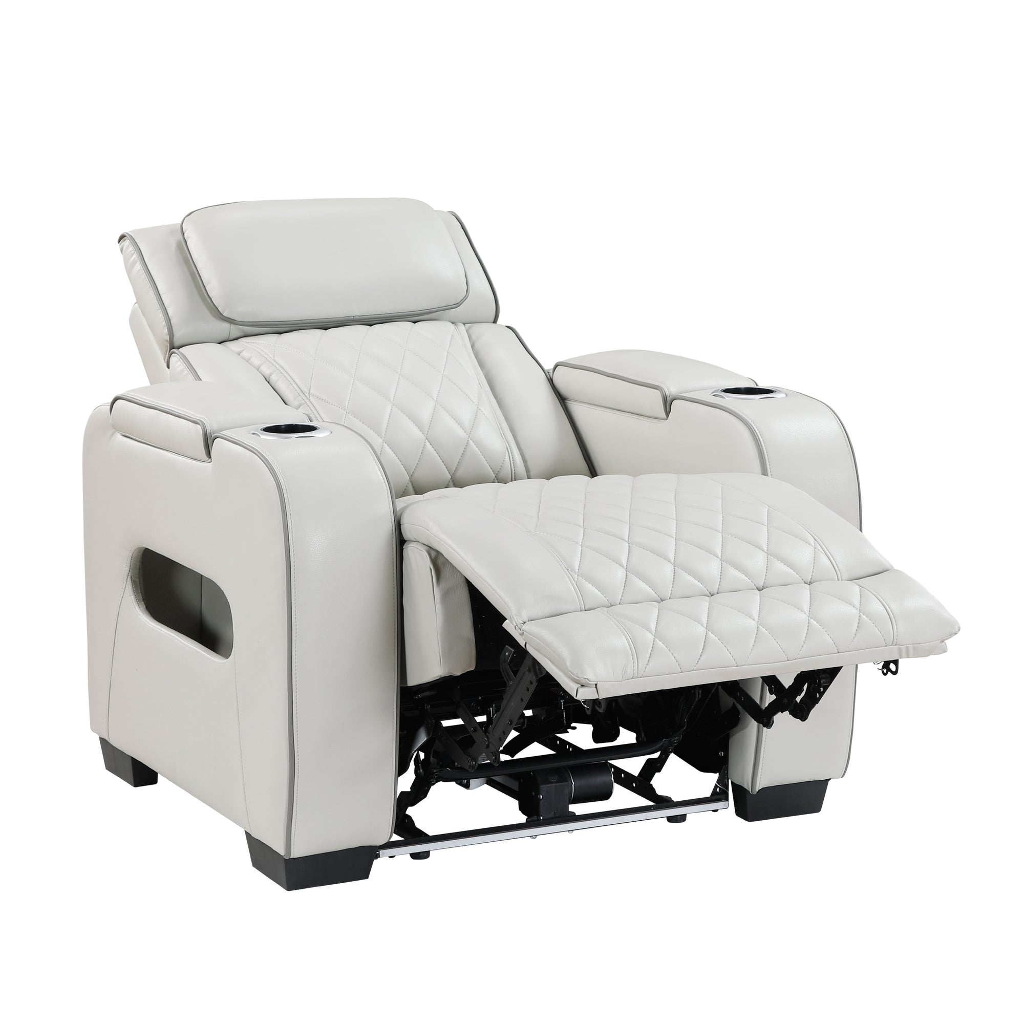 Ethan Power Recliner with Storage Arms - Adams Furniture