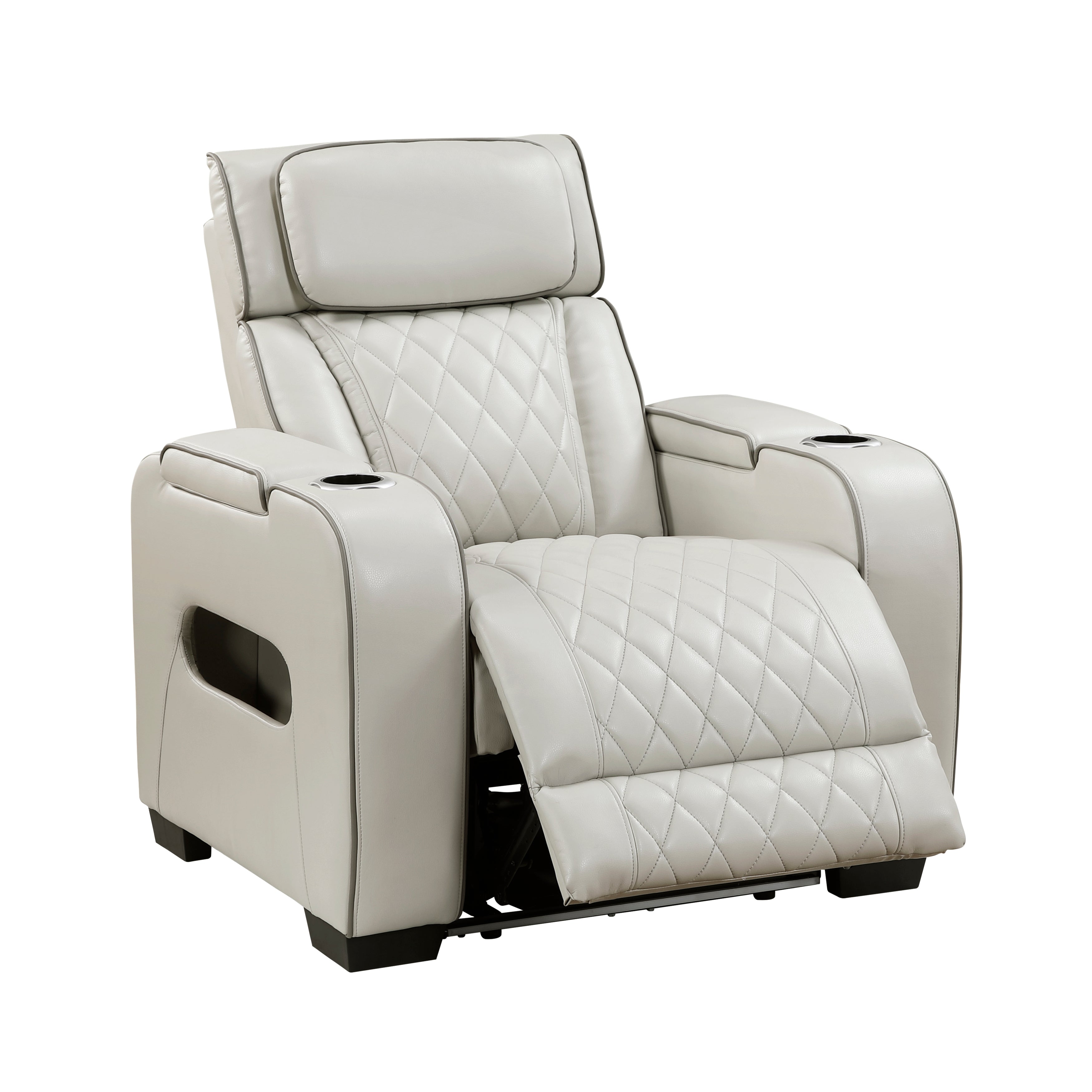 Ethan Power Recliner with Storage Arms - Adams Furniture