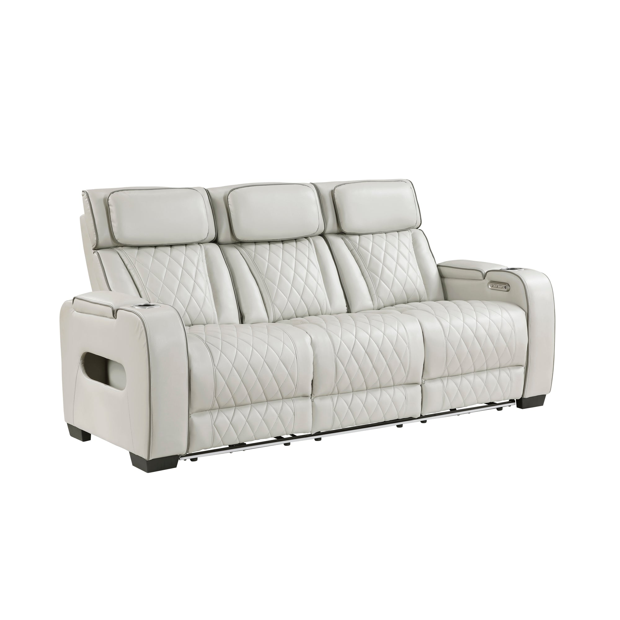 Ethan Power Reclining Sofa with Drop Down Table - Adams Furniture