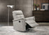 Grey Leather Swivel Glider Recliner