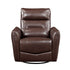Brown Leather Swivel Glider Recliner