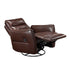 Brown Leather Swivel Glider Recliner