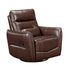 Brown Leather Swivel Glider Recliner