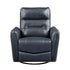 Navy Leather Swivel Glider Recliner