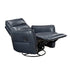 Navy Leather Swivel Glider Recliner