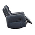 Navy Leather Swivel Glider Recliner