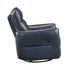 Navy Leather Swivel Glider Recliner