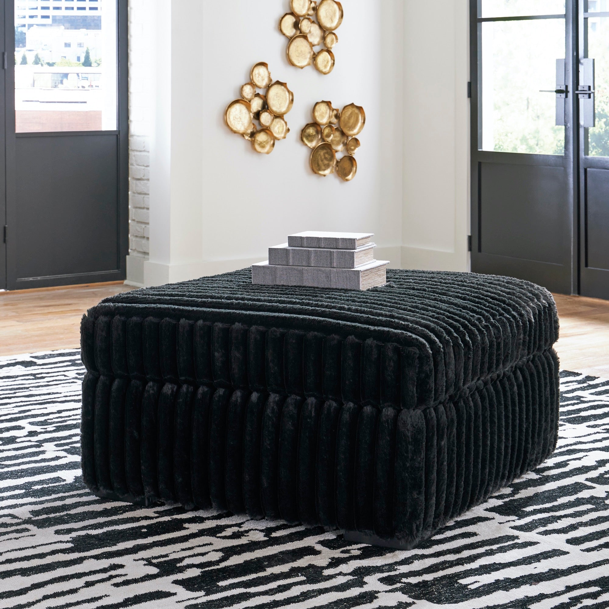 Onyx Oversized Accent Ottoman - Adams Furniture