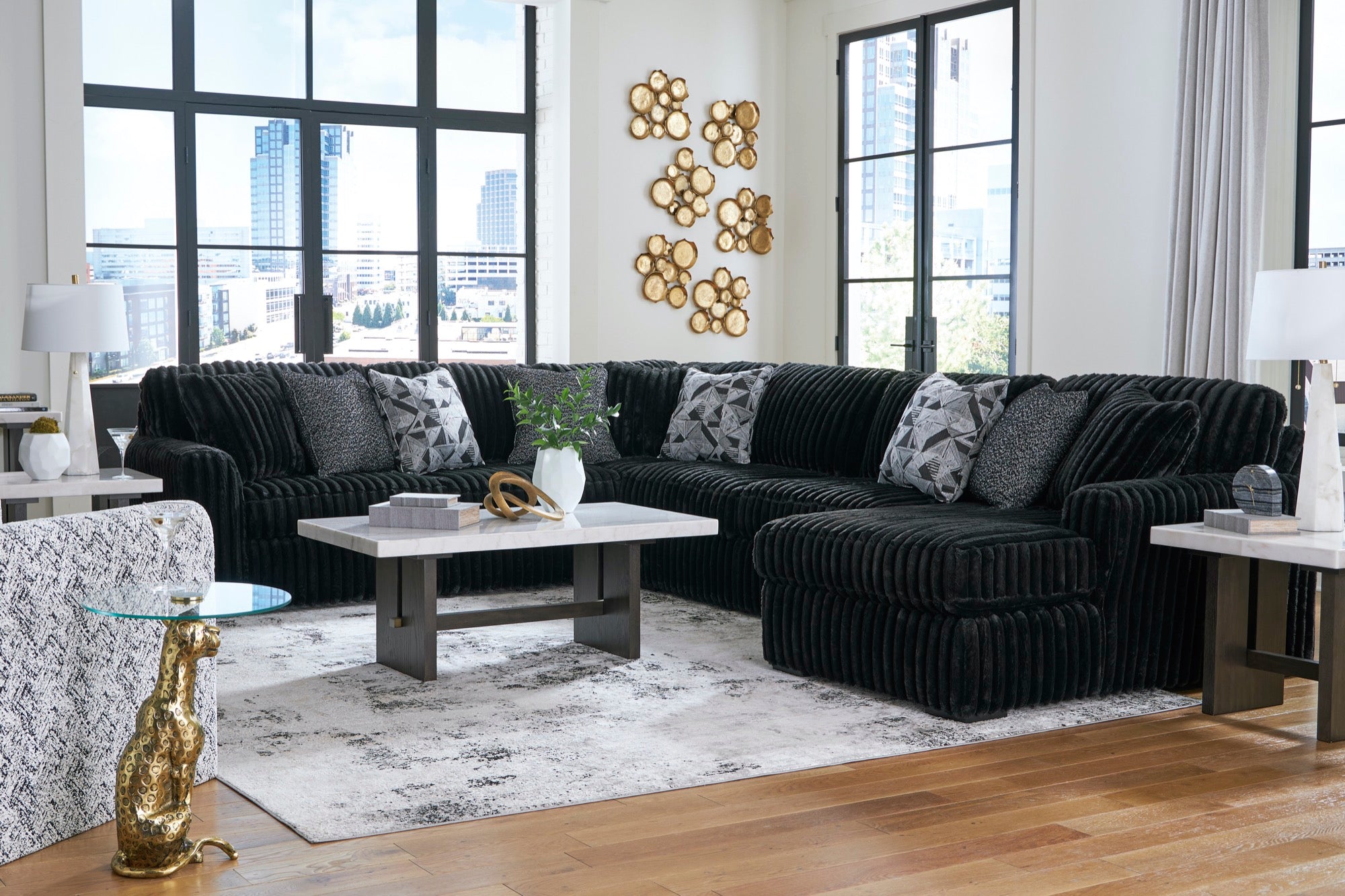 Onyx 4 Piece Sectional with Chaise - Adams Furniture