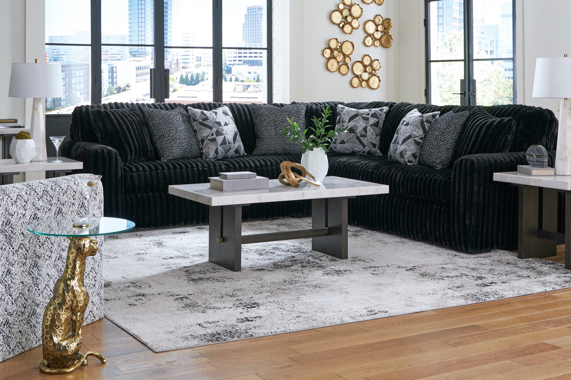 Onyx 3 Piece Sectional - Adams Furniture