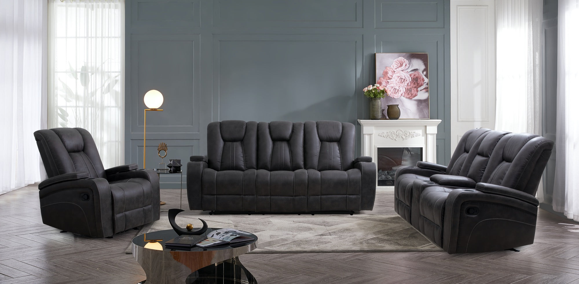 Caleb Glider Recliner - Adams Furniture