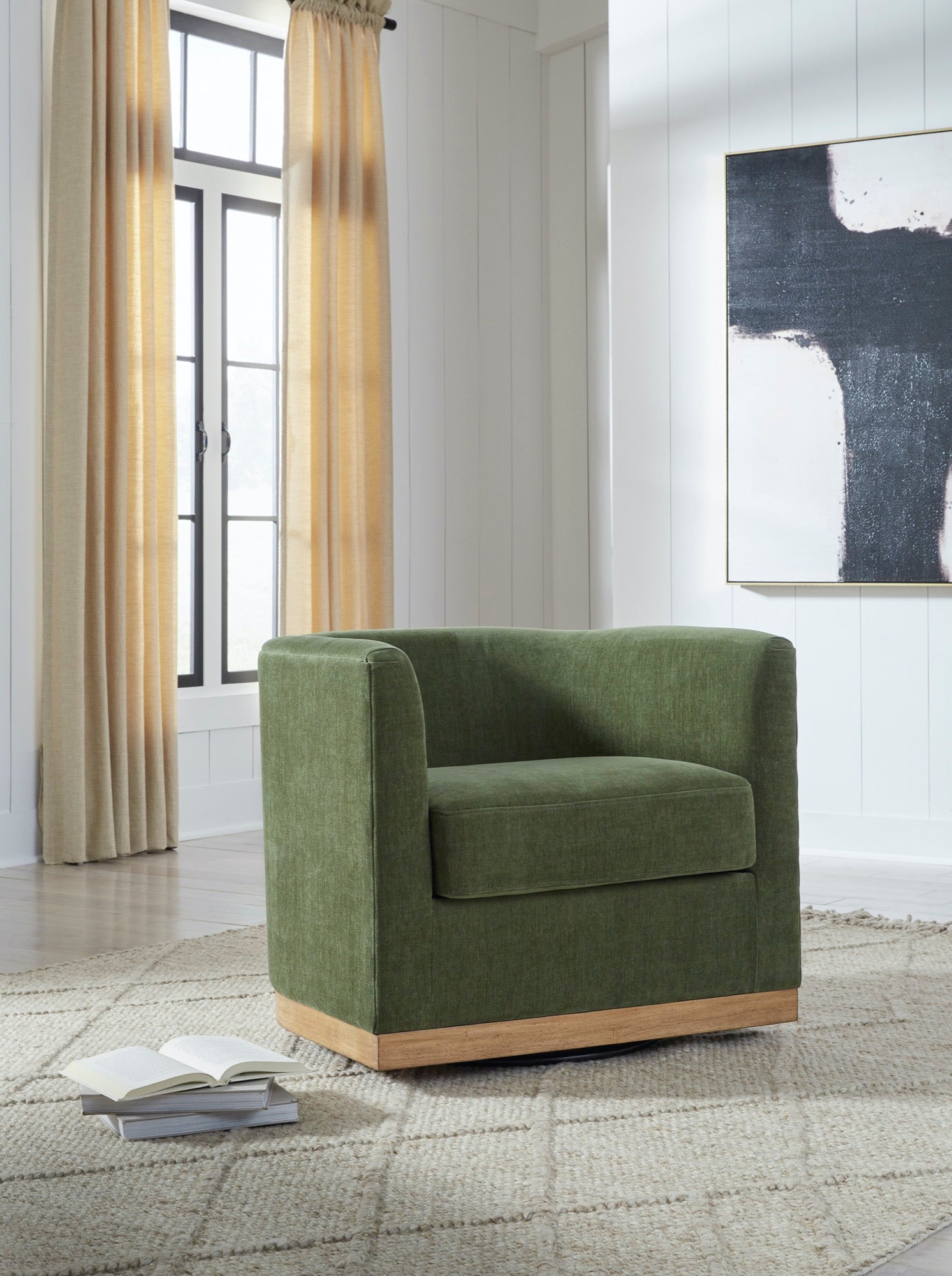 Forest Green Swivel Chair - Adams Furniture