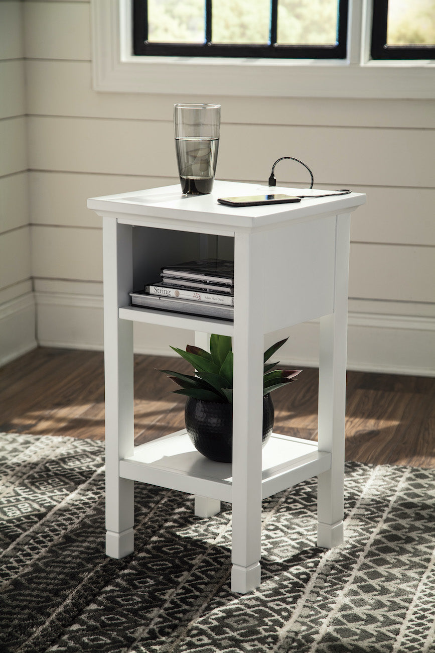 Marnville White Accent Table