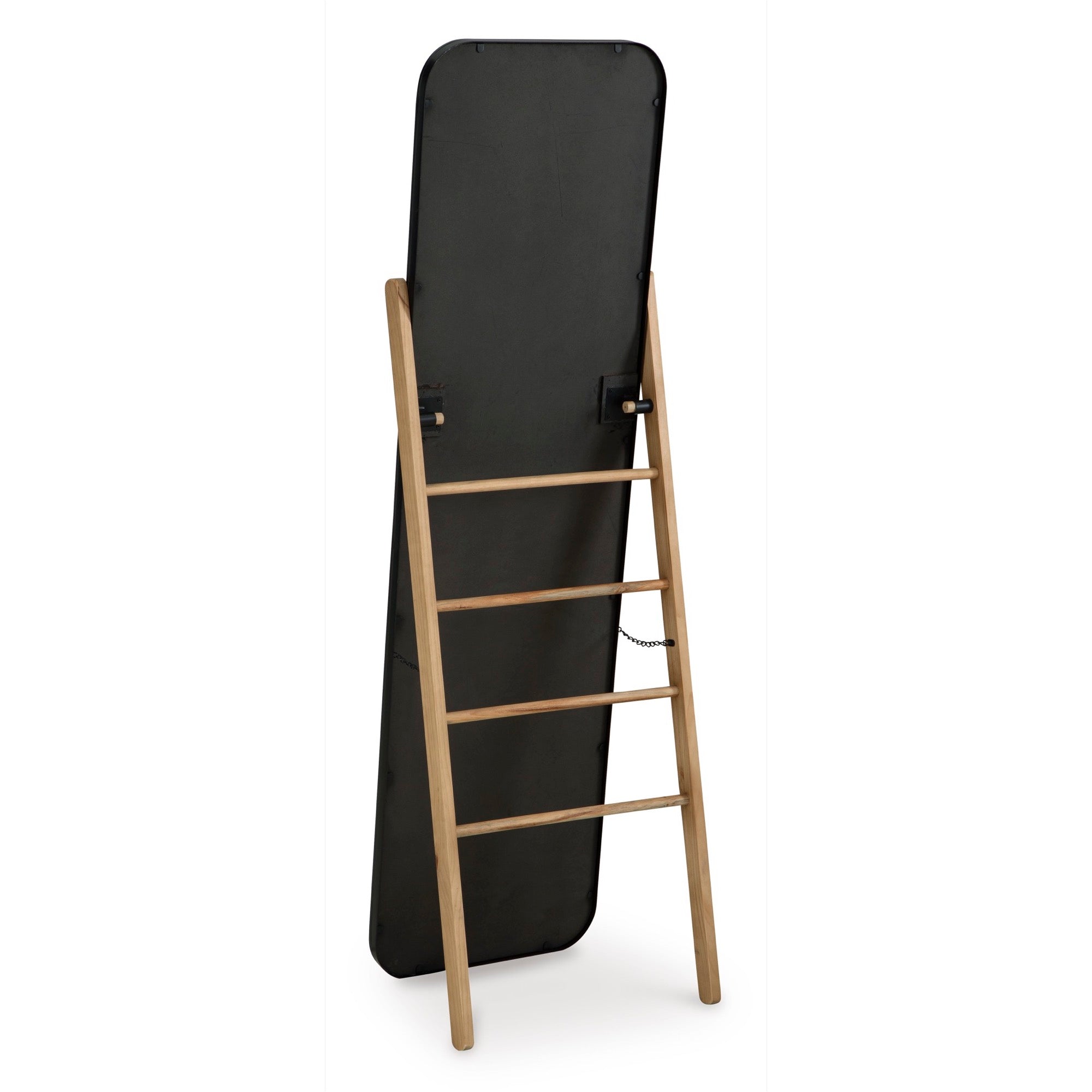 Black/Brown Freestanding Floor Mirror