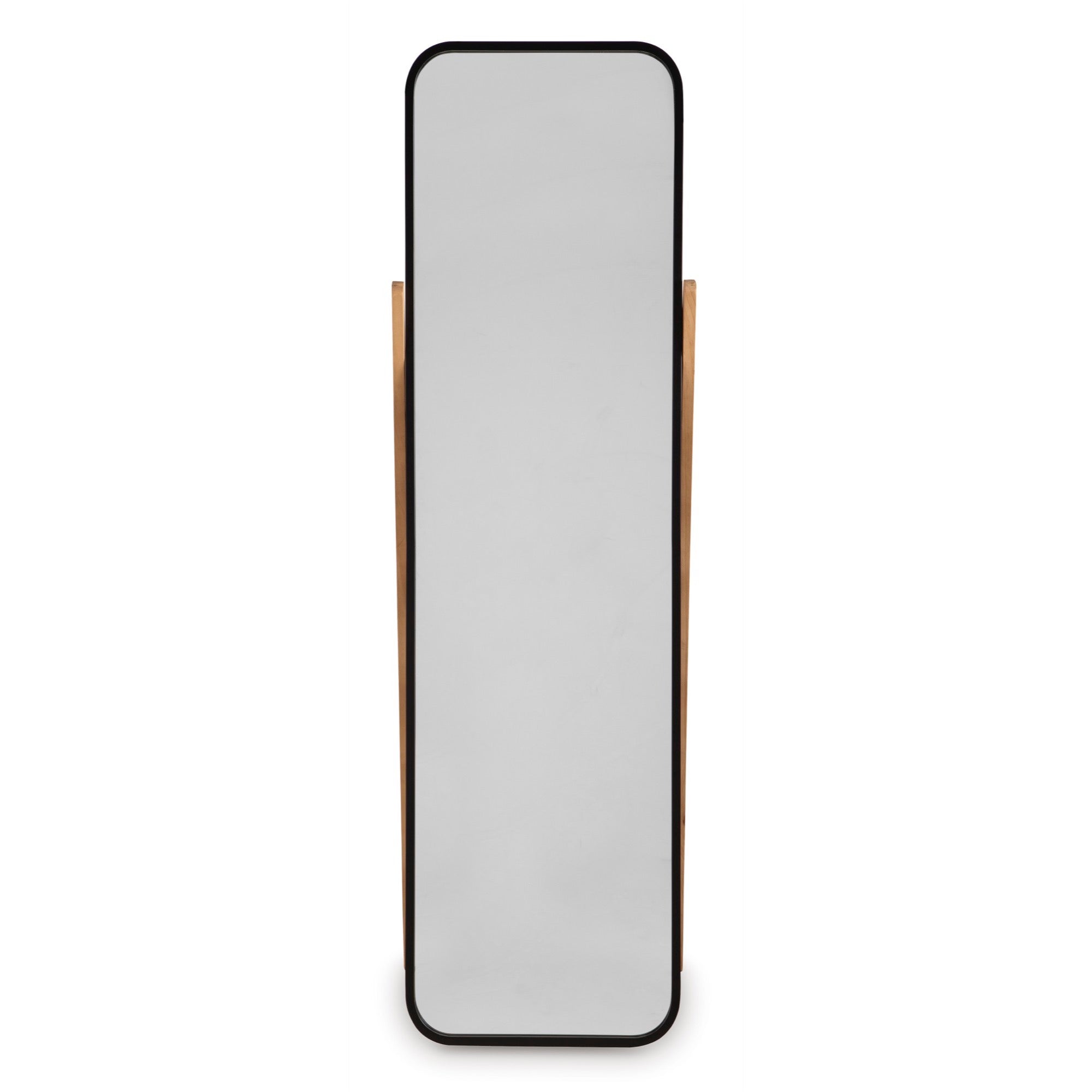 Black/Brown Freestanding Floor Mirror
