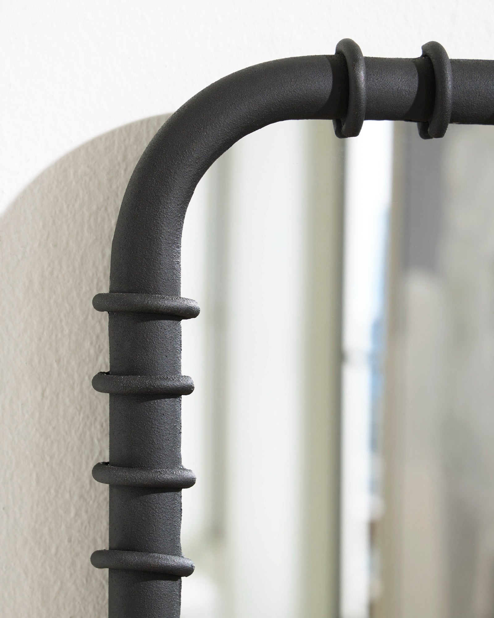 Black Metal Accent Mirror