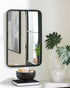 Black Metal Accent Mirror