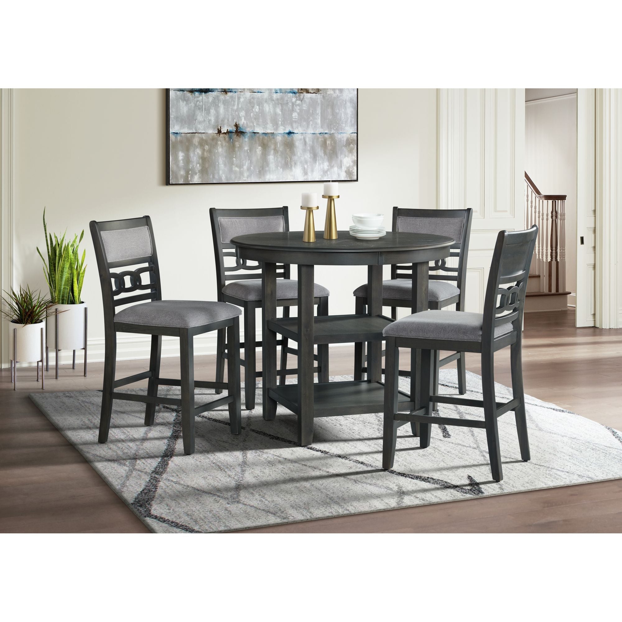 Amherst Grey Counter Height Dining Table - Adams Furniture
