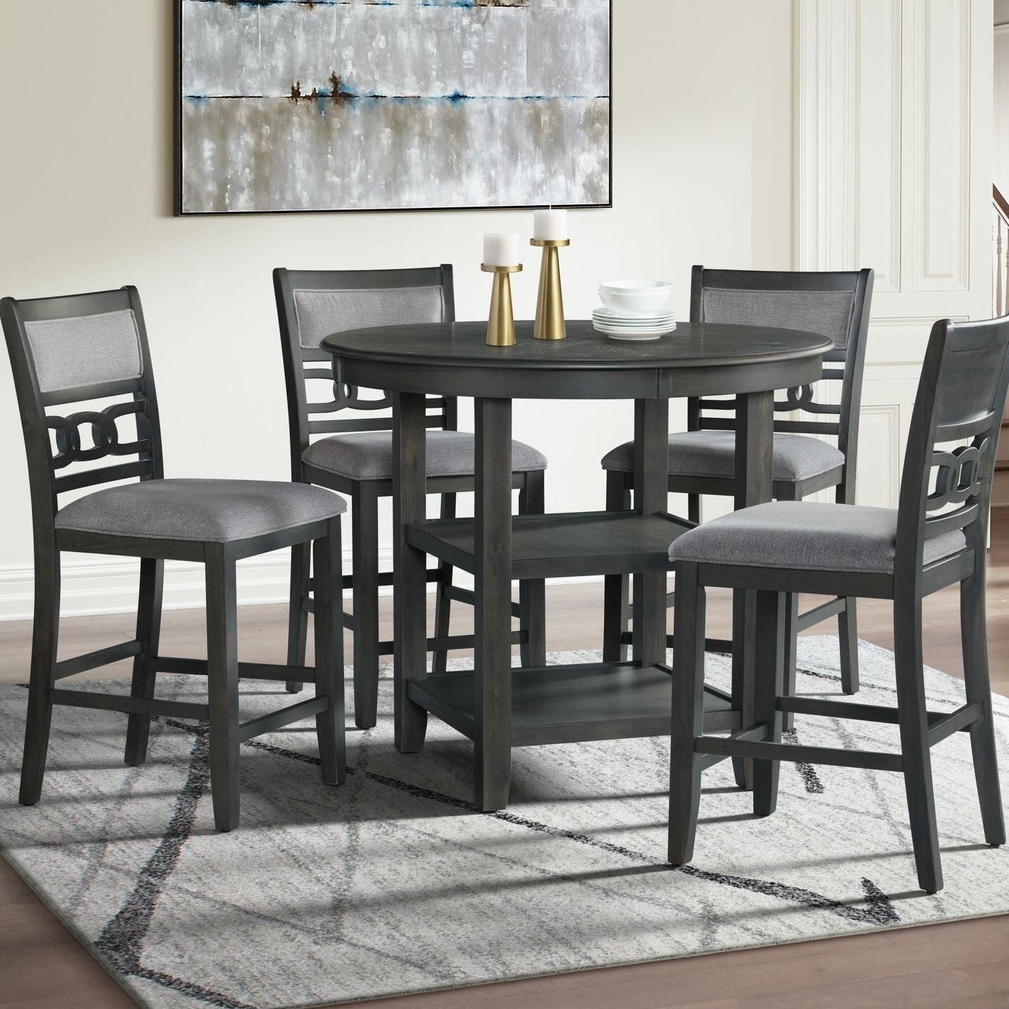 Amherst grey 5 Piece Counter Height Dining Set