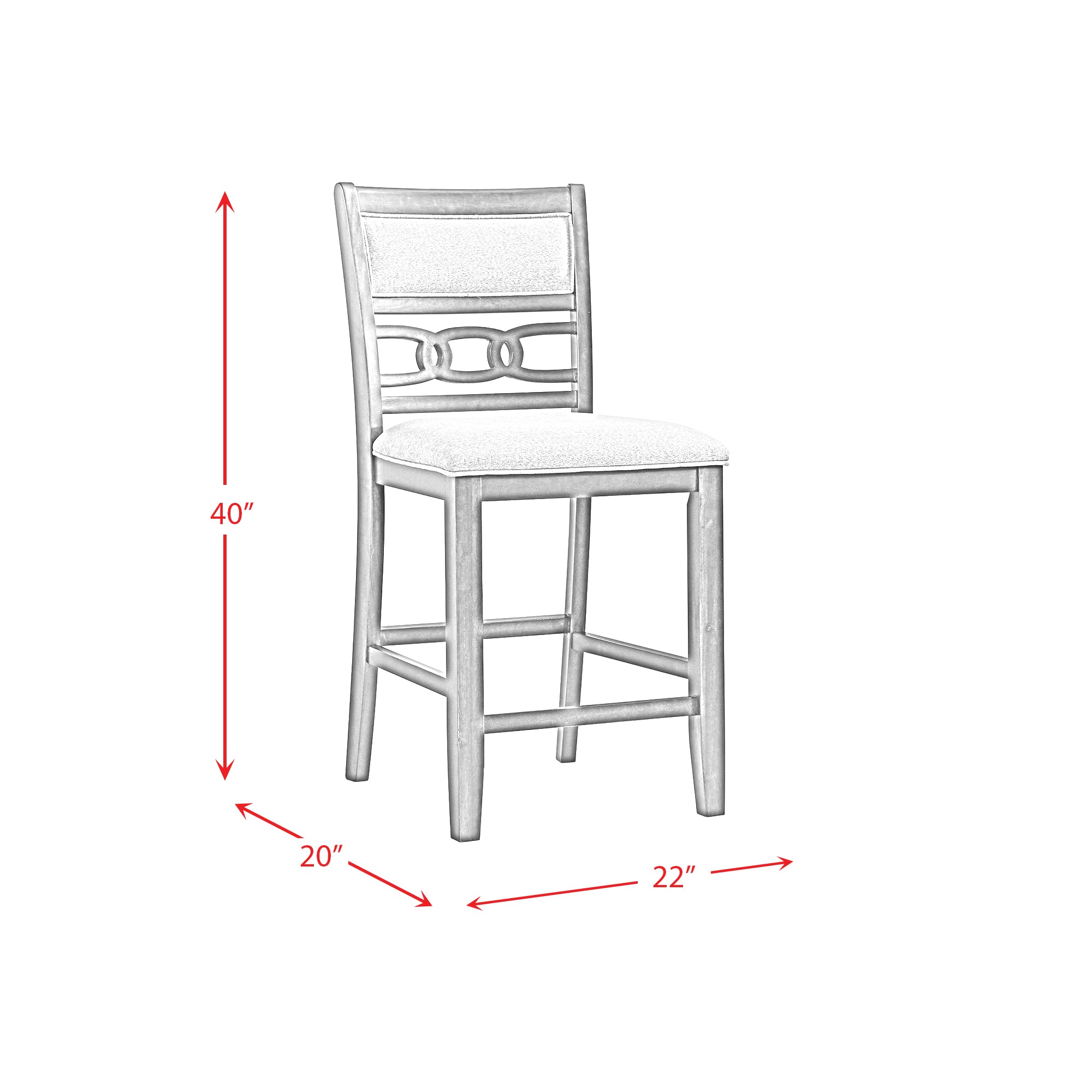 Amherst Grey Counter Stool (Set of 2) - Adams Furniture